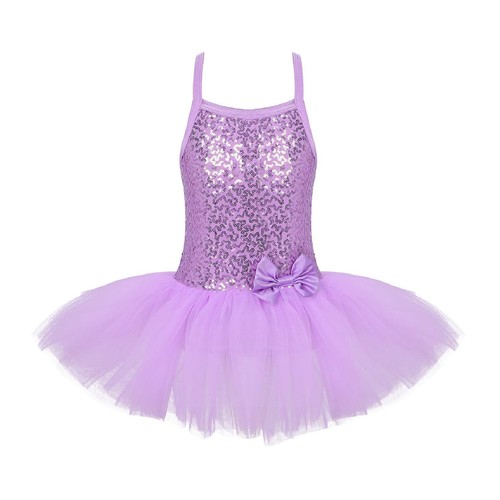 Girl's Shiny Sequin Ballet Dance Leotard Dress Metallic Princess Dress Costume - Picture 38 of 42