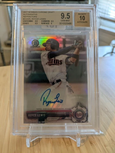 2017 1st Bowman Chrome Royce Lewis Auto Refractor 415/499 BGS 9.5 Twins SS