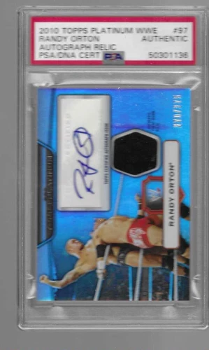 RANDY ORTON 2010 TOPPS WWE PLATINUM RELIC AUTO #97  /275 PSA AUTHENTIC