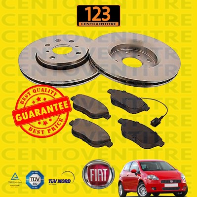 257mm DISCHI FRENO PASTIGLIE SET per FIAT GRANDE PUNTO 199 Anteriore Asse Anteriore