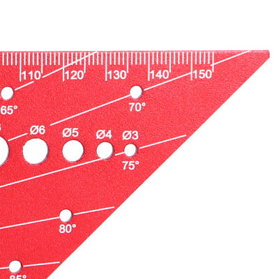 Zerotop 3D Miter Angle Measuring Tool - Aluminum Alloy Carpenter Square, Multifunctional Layout Ruler With 45/90 Degree Angles (Metric)