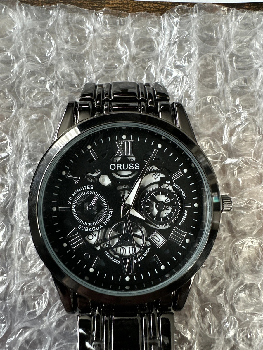 Stainless steel shop back multifunction watch