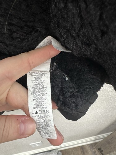 Childrens Place Girls Jacket Size XXL Black Zip Up Faux Fur Lined Hooded Winter - Picture 7 of 14