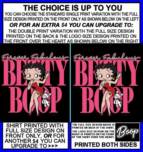 Forever Fabulous Betty Boop Girl Power And Pudgy Dog Cartoon Character T-shirt - Picture 2 of 12