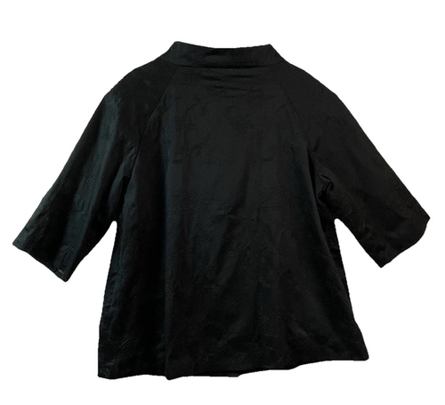 e.col.o.gie Women's Dress Jacket Blazer 1X Embroidered Two-Lined Black - Picture 13 of 13