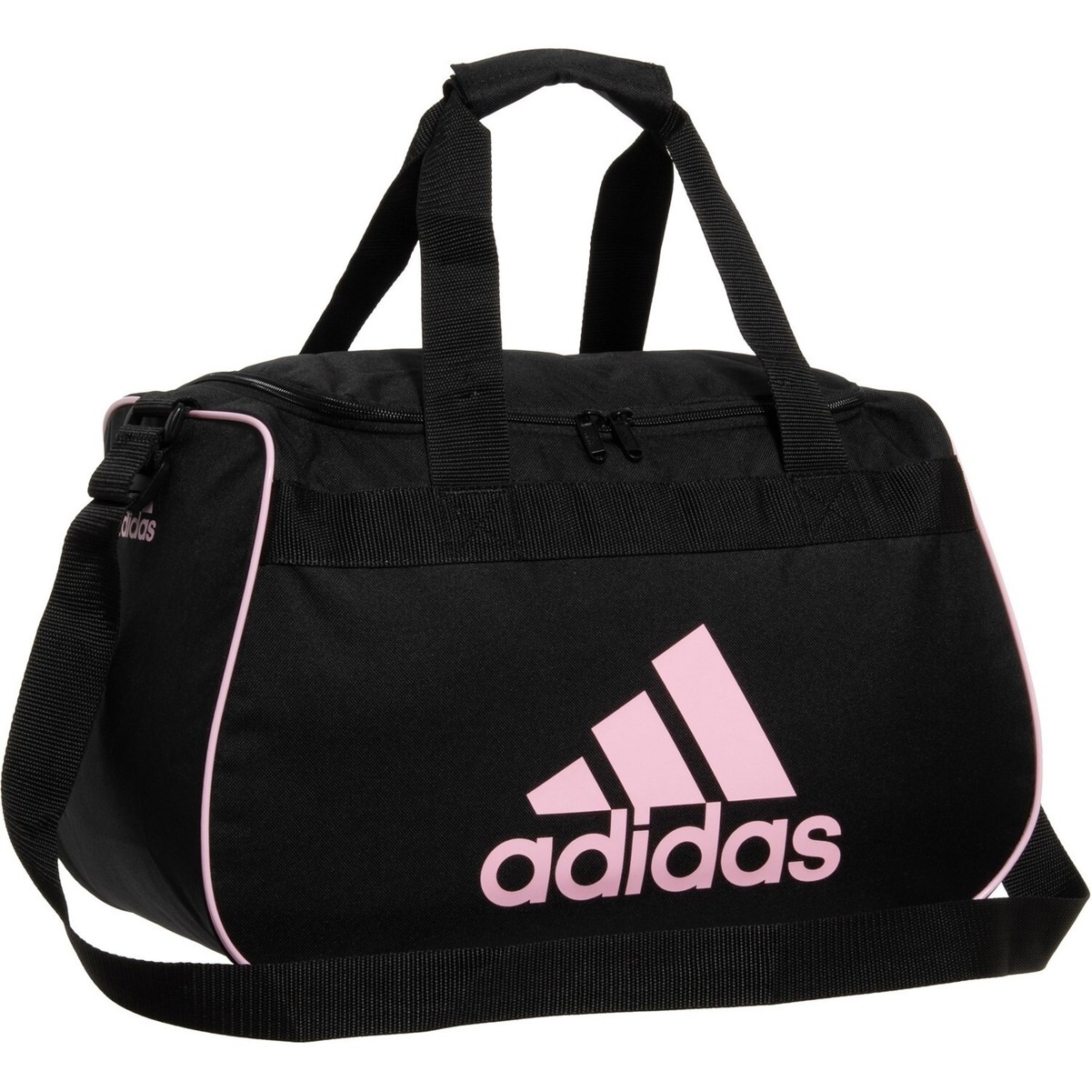 adidas キャディバッグ 黒/ピンク Adidas Diablo Duffel Bag BLACK PINK LOGO ZIP TOP Fits Gym Locker