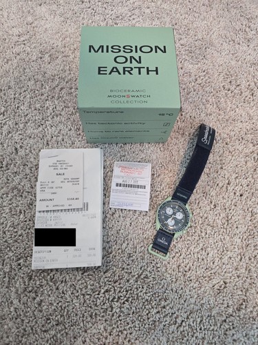 Omega x Swatch Moonswatch Mission To Earth Bioceramic Watch SO33G100
