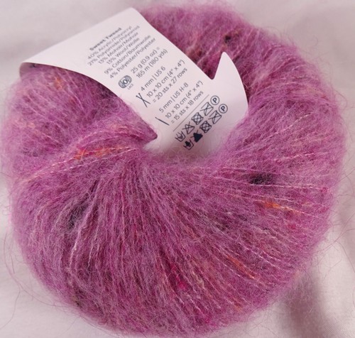 Light Pink Sweet Tweed Hobbii Yarn Knitting Crochet Craft Mohair Blend - Picture 4 of 6