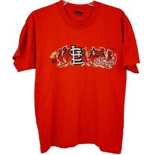 vtg 80s 90s usa single stitch screen stars t-shirt L st louis cardinals thin STL