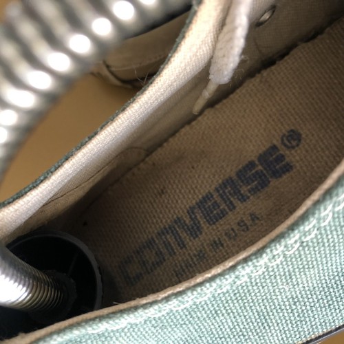 Converse anni 80 made in USA rare vintage tela verde Chuck Taylor US5 UK4 EU38 - Foto 12 di 18