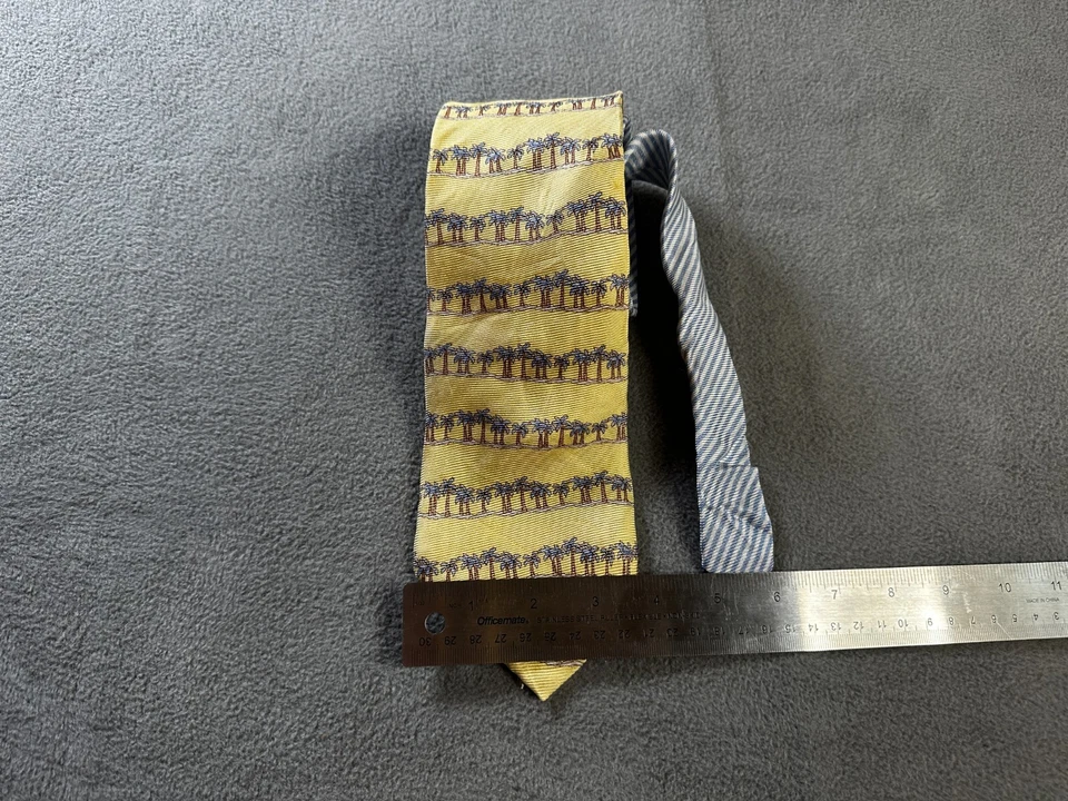 Corbata de Colección Tommy Hilfiger Para Hombre 100% Seda Azul Amarillo Boda Oficina Foto 2 de 4