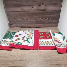 Lot Of 5 vtg Made In USA BANDANA wholesale bundle Christmas Holiday NOS RN 16463