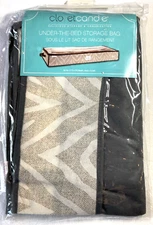 CLOSET CANDIE UNDER THE BED STORAGE BAG CREAM TAN ANIMAL PRINT 39.4 X17.7X6 NIP