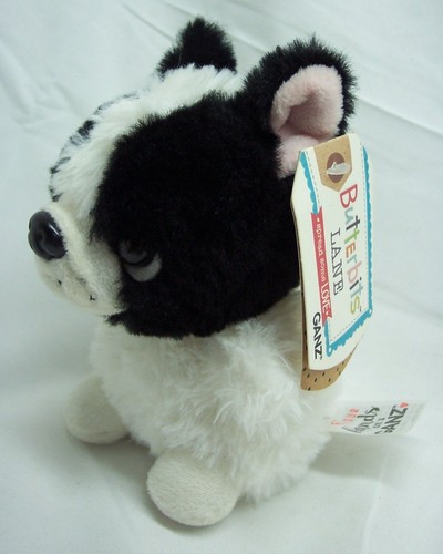 GANZ Butterbits Lane CUTE STELLA BOSTON TERRIER DOG 5" Plush STUFFED ANIMAL NEW - Picture 2 of 5