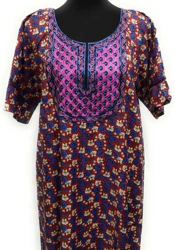 INDIAN Kaftan Tunic Holiday Dress Beach Cover up Dubai Abaya .FARASHA.COTTON - Picture 15 of 83