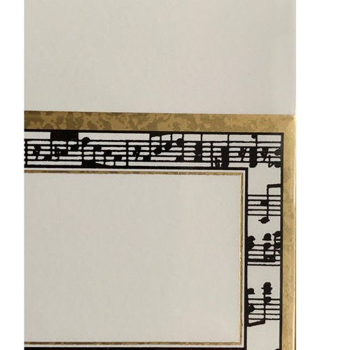 Caspari Music Place Cards, Pack of 8, Gold Foil Edge, Gallery Collection, NIP - Picture 2 of 4