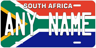 South Africa Flag Any Name Personalized Novelty Car License Plate