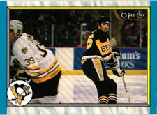 1989-90 O-Pee-Chee Team Card #312 Mario Lemieux