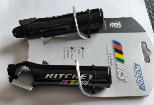 Appendici manubrio bici RITCHEY WCS Wet alluminio nero standard bar end 85 mm - Foto 3 di 5
