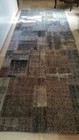 *NEW* Original Turkish patchwork rug runner Hand-sewn patches of woven Rare blue