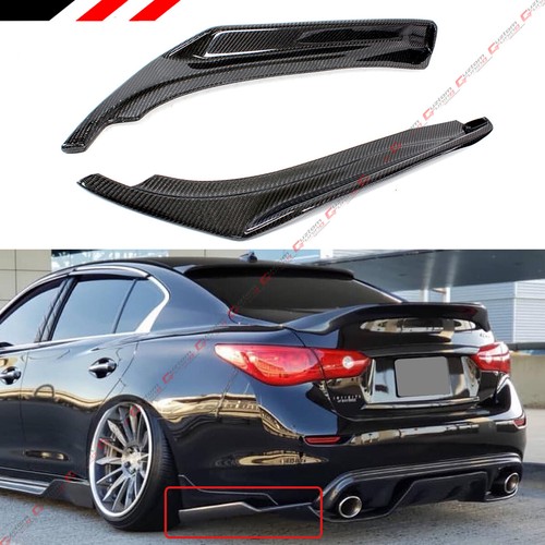 For 20142024 Infiniti Q50 Real Carbon Fiber Rear Bumper Side Corner