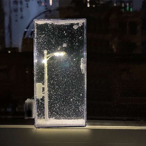 Snow Scene Night Light DIY Night Light Snowy Flowing Hemp Simulation Handmade - Picture 9 of 10