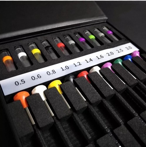 10 Watchmakers Ergonomic Stainless Steel Flat Screwdrivers Watch Repair Tool Kit - Picture 2 of 13