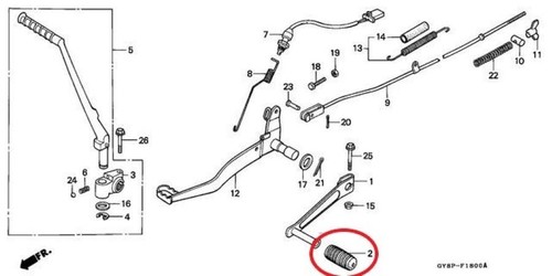 Honda NSR50 Shift pedal rubber genuine 24781-449-000 New Japan - Picture 6 of 8