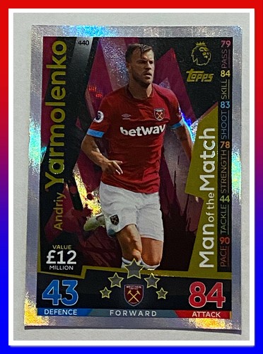 18/19 Topps Match Attax Premier league Trading Cards - Man of the Match - Picture 379 of 407