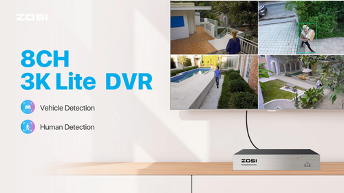 ZOSI CCTV DVR Recorder 8 Channel With 1TB HDD 1080P TVI AHD H.265+ HD VGA BNC - Video 1 of 1
