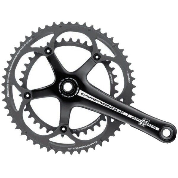 New Black Campagnolo Athena 11spd Road Bike Crankset, 53/39T
