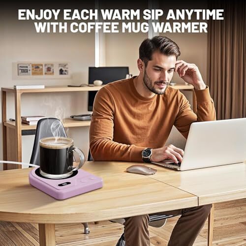 Mug Warmer,Coffee Mug Warmer with 3 Adjustable Temperature Settings,Coffee - Picture 7 of 8