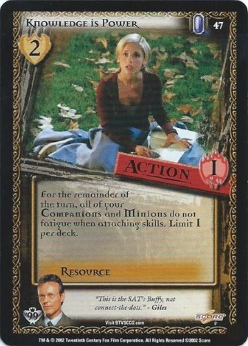 BUFFY THE VAMPIRE SLAYER COLLECTIBLE CARD GAME - CLASS OF '99 (SCORE - 2002) - Picture 50 of 171