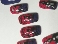 press on nails handpainted nails Halloween nails falsenails fancy dress nails