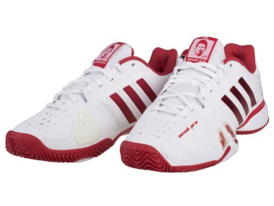 【未使用】アディダス adidas novak pro テニスシューズ Adidas Barricade Novak Pro Tennis Court Shoes (White/Navy