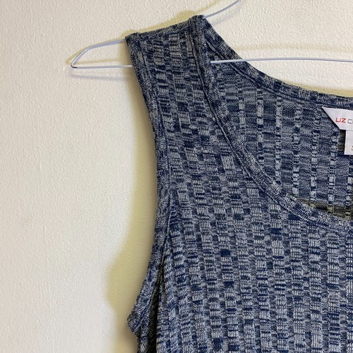 Liz Claiborne Sleeveless Jumpsuit with Belt Size Medium Signature Navy Ming NWT - Picture 2 of 16