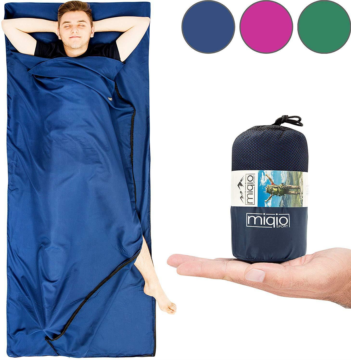Sacco a pelo 2in 1 e leggero XL dimensioni DOPPIO da viaggio Lenzuolo Picnic Sacco a pelo 2in 1 e leggero XL dimensioni DOPPIO da viaggio Lenzuolo Picnic