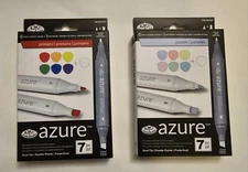 Royal and Langnickel Azure Markers 2 Sets Of 7/Package - Primary & Pastel Colors