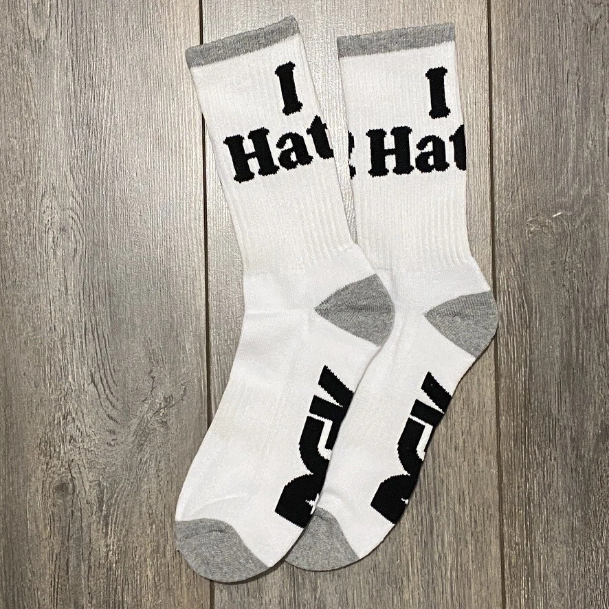 Calcetines DGK I Love Haters blancos y negros (Reino Unido 8-12) Foto 2 de 2