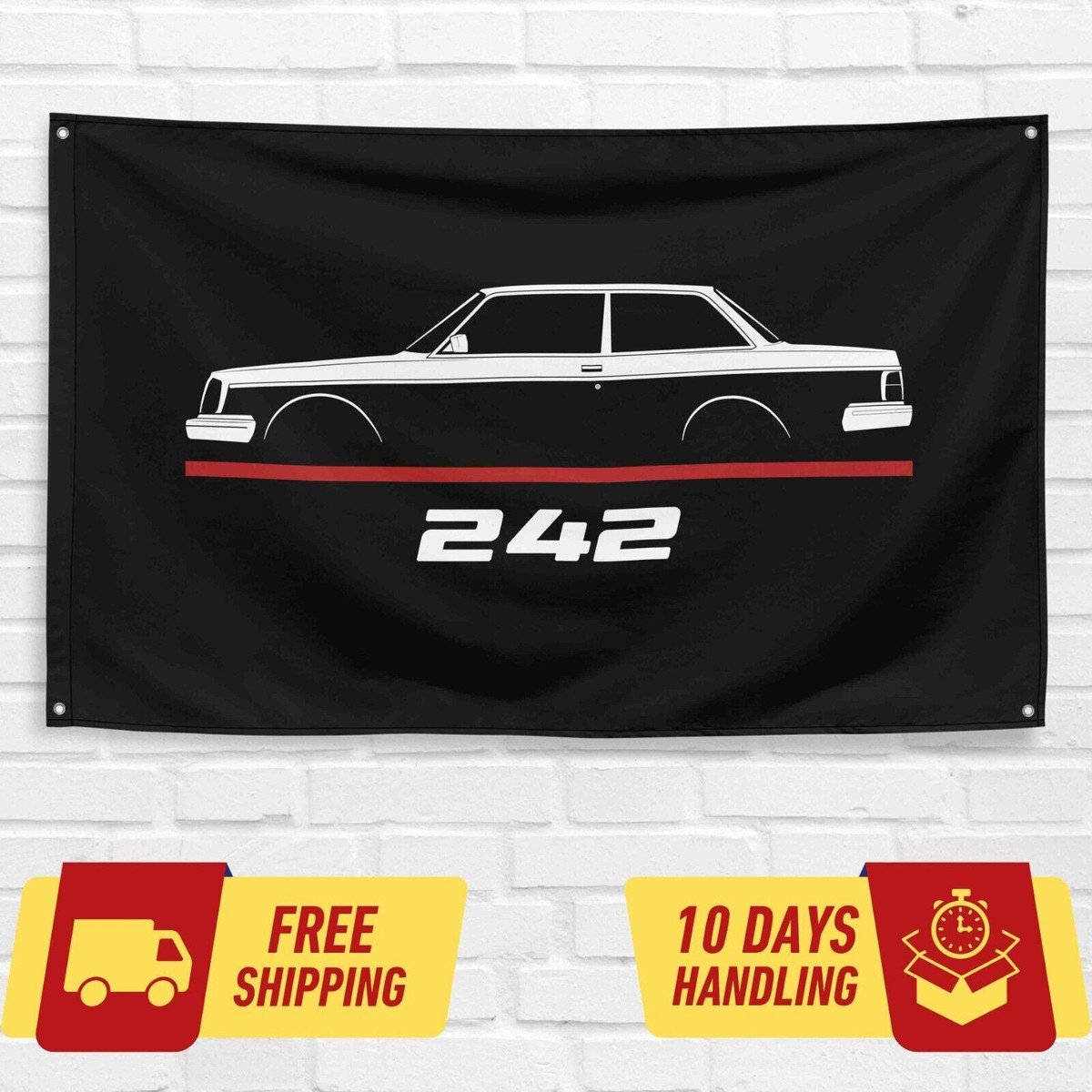 For Volvo 242 1974-1980 Car Enthusiast 3x5 ft Flag Birthday Gift