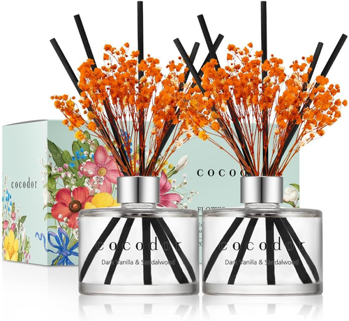 Cocodor Dark Vanilla & Sandalwood Reed Diffuser 2-Pack Home Fragrance - Picture 9 of 13