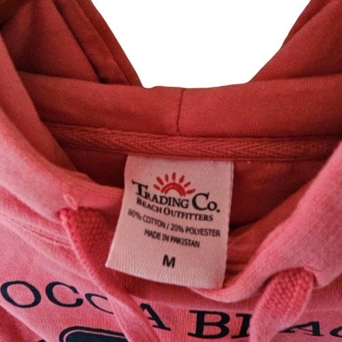 Trading co Beach Outfitters Coral Hooded Sweatshirt Cocoa Beach Florida M Medium - Picture 6 of 13