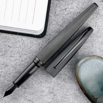 Cross ATX Fountain Pen, Brushed Black PVD, New in Box