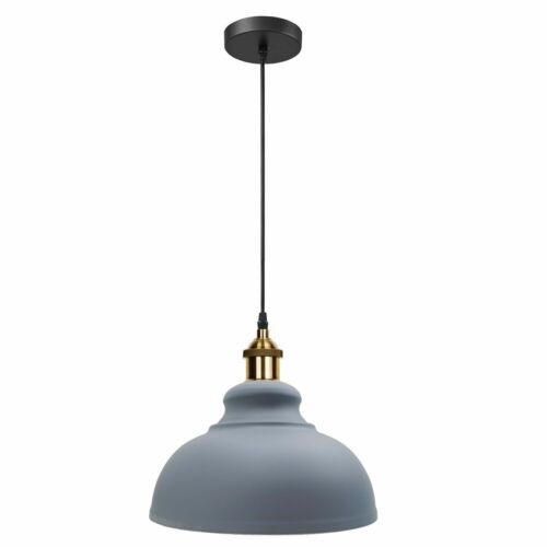 Luz colgante de techo de metal loft industrial retro de colección Reino Unido - Imagen 13 de 51