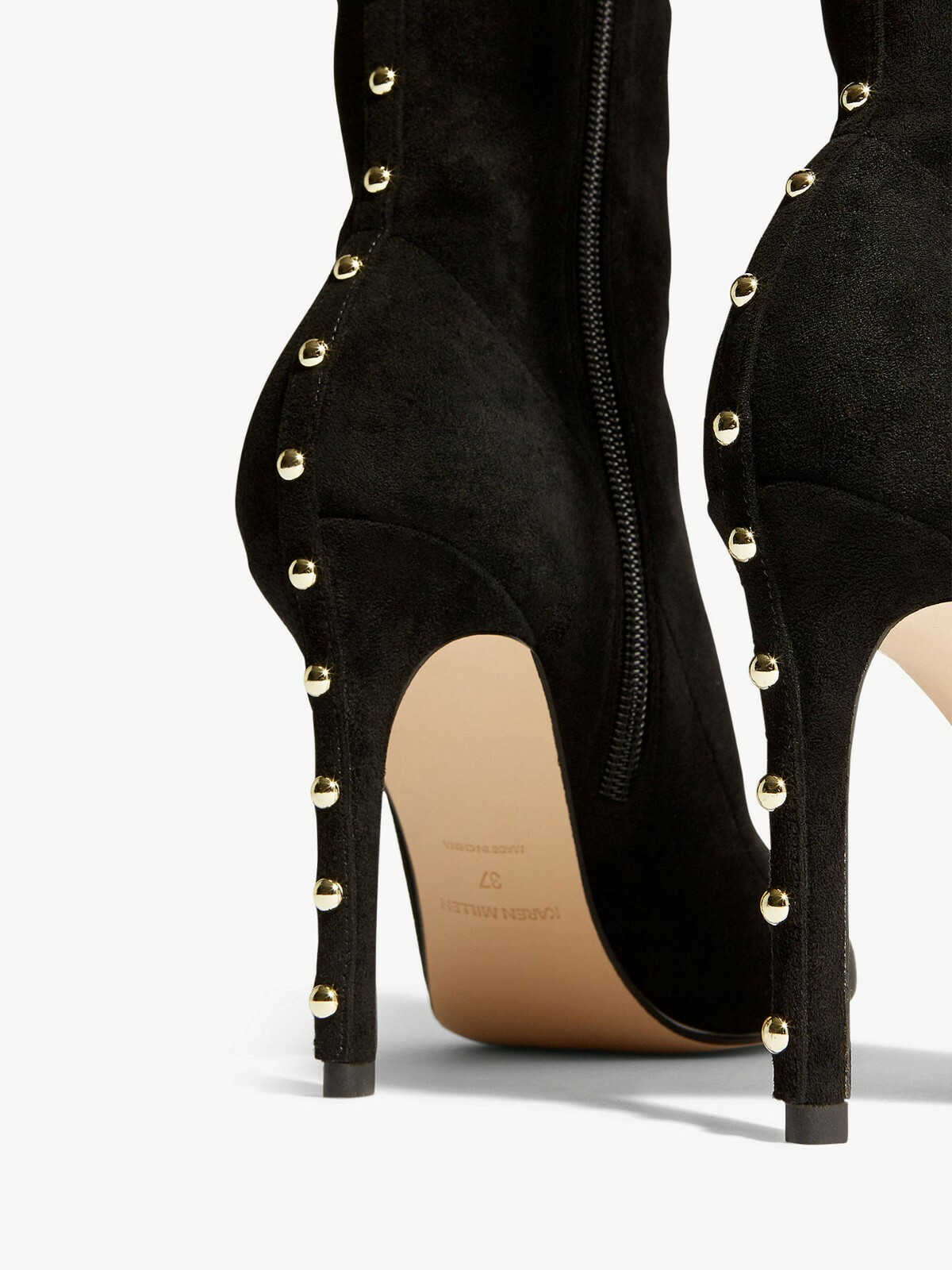 Karen Millen Suede studded Heeled Boots NEW Size 3 uk 36eu Karen Millen Suede studded Heeled Boots NEW Size 3 uk 36eu