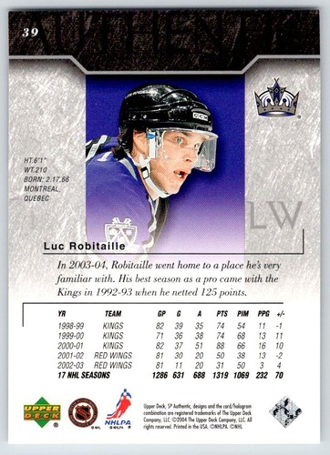 2003-04 Upper Deck SP Authentic NHL Hockey Cards - U-Pick From List - Picture 79 of 181