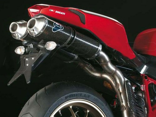 COPPIA SCARICHI TERMINALI TERMIGNONI CARBONIO PER DUCATI 848 / 1098 / 1198 / R / - Foto 2 di 3