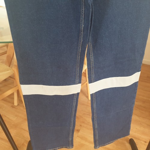 Women's King Gee K4300 Work Jeans Pants Straight Blue Reflective Size 8 NWT - Foto 17 di 22