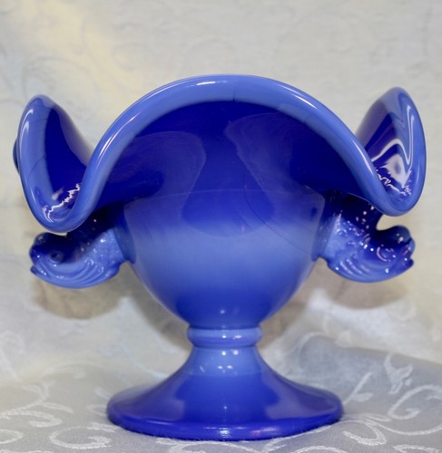 Vidrio Fenton, Comport, Dolphin, Periwinkle Blue. - Imagen 5 de 12