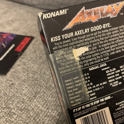 Axelay Box And Manual Only Authentic Original - Picture 16 of 24
